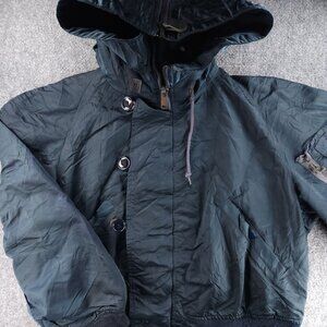 VTG Avirex N-2B Flyers Parka Large Blue Insulated Hooded USA Made 816-47 Jacket